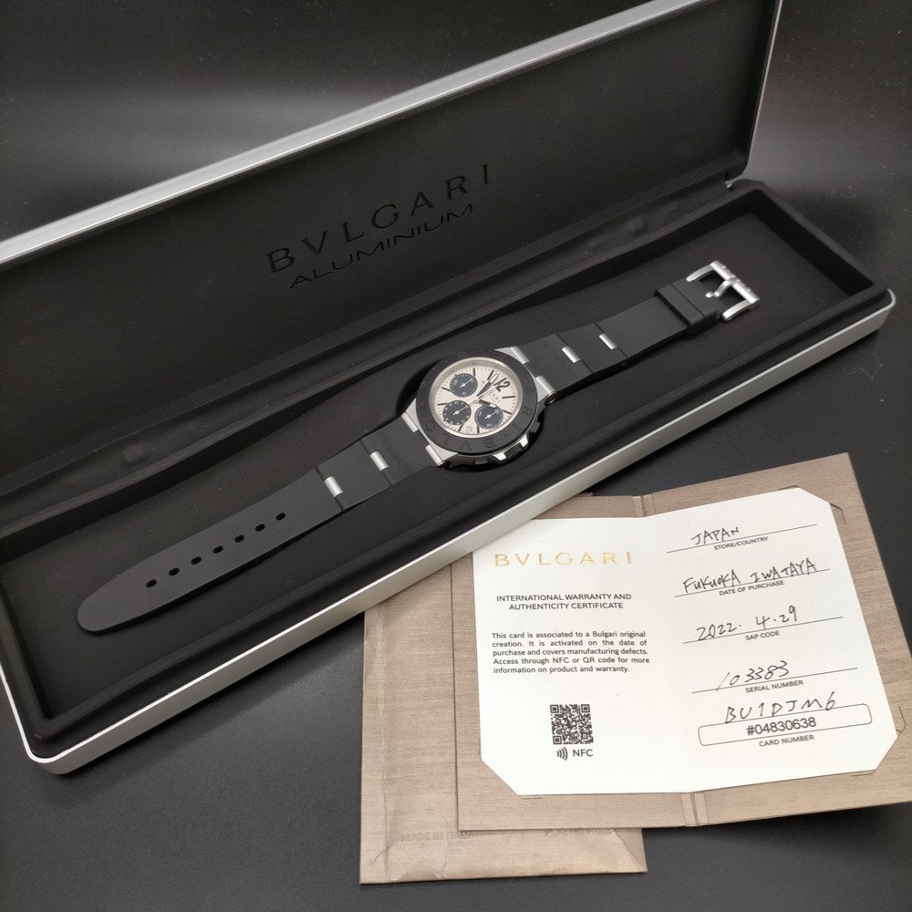  BVLGARY Bvlgari наручные часы рабочий товар BB40ATCH( aluminium хронограф ) мужской очень красивый товар 3050955