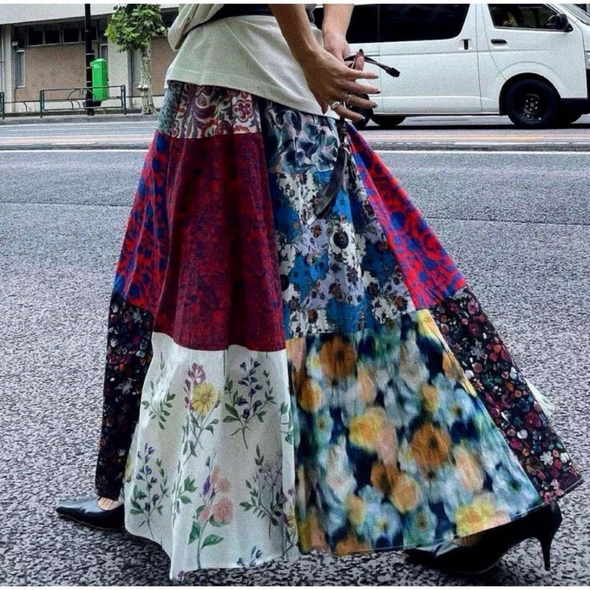 ameri LIBERTY PATCHWORK MLT SKIRT ameri LIBERTY PATCHWORK MLT SKIRT