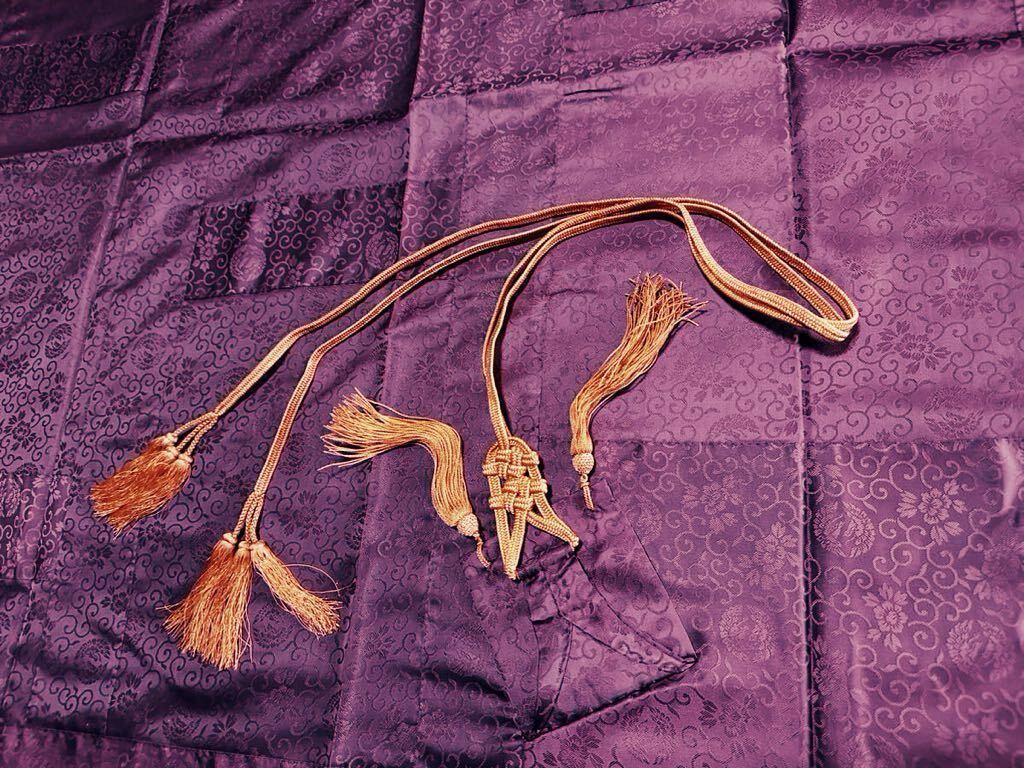 ◆臨済宗◆未使用品◆春秋物◆古代紫鳳凰丸紋唐草模様七条袈裟座具付◆西陣織◆法衣◆雲水衣◆の画像4