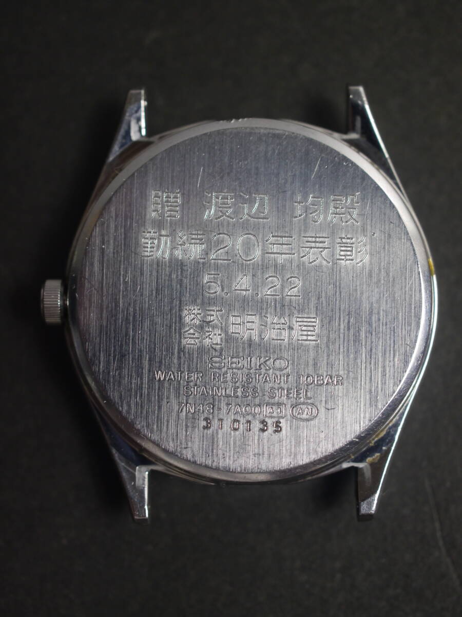 セイコー SEIKO スピリット SPIRIT クォーツ 3針 デイデイト 7N48-7A00 男性用 メンズ 腕時計 x748 稼働品_画像5