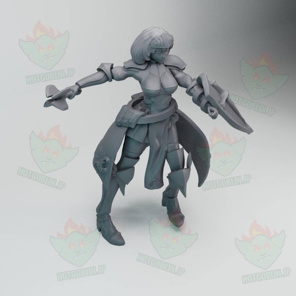 女性騎士（Female Knight）D&D・TRPG用 3Dプリント ミニチュア 未塗装_画像6