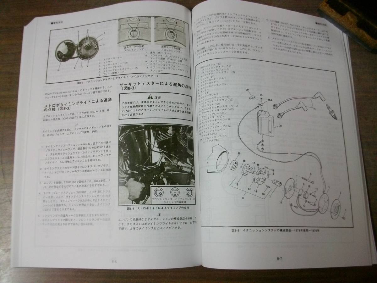 １９７８年後期～８４年　ビックツイン　ショベルヘッド／ＥＶＯ初期　日本語サービスマニュアル_セミトランジスター点火のページです。