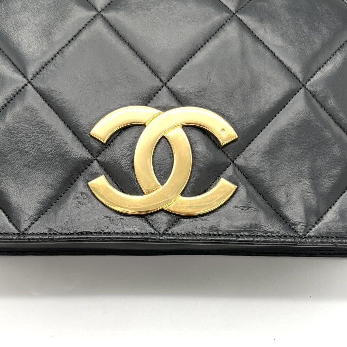 1円 CHANEL シャネル マトラッセ デカ ココマーク ラムスキン チェーン ショルダー トート バッグ dD0350Mの画像7