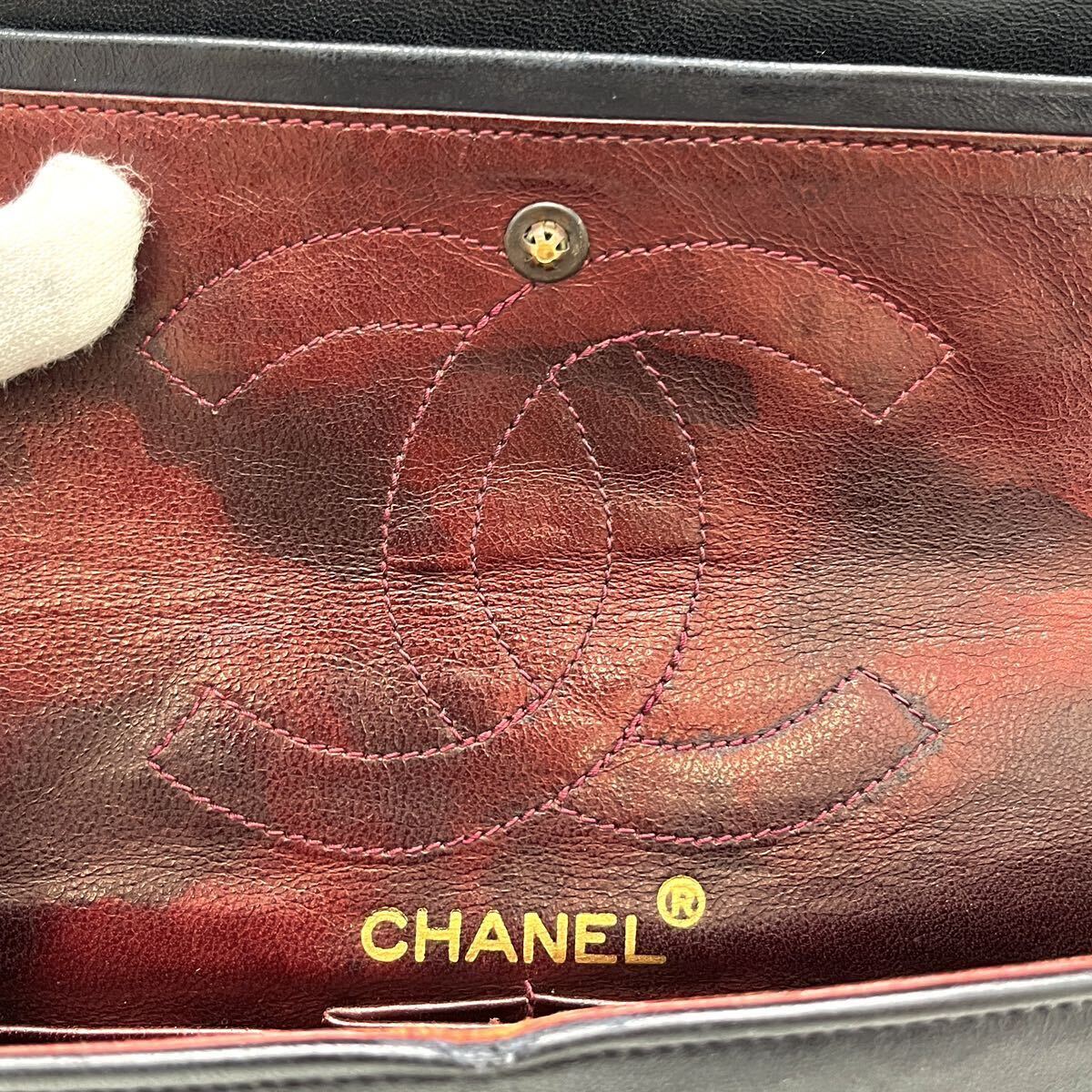 1円 CHANEL シャネル マトラッセ ココマーク ターンロック ラムスキン チェーン ショルダー バッグ dD04109N_画像8