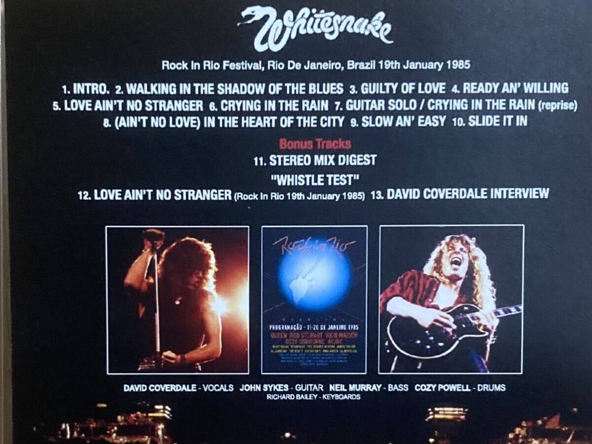 WHITESNAKE white Sune ik/ ROCK IN RIO 1985 2ND NIGHT SOUNDBOARD +DVD THE VIDEO