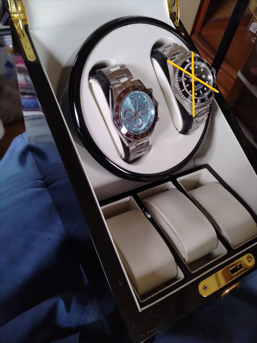 腕時計1本付き 自動巻き用 ワインディング 2本回転で5本収納 収納ケース セット インテリア コレクション 飾りに