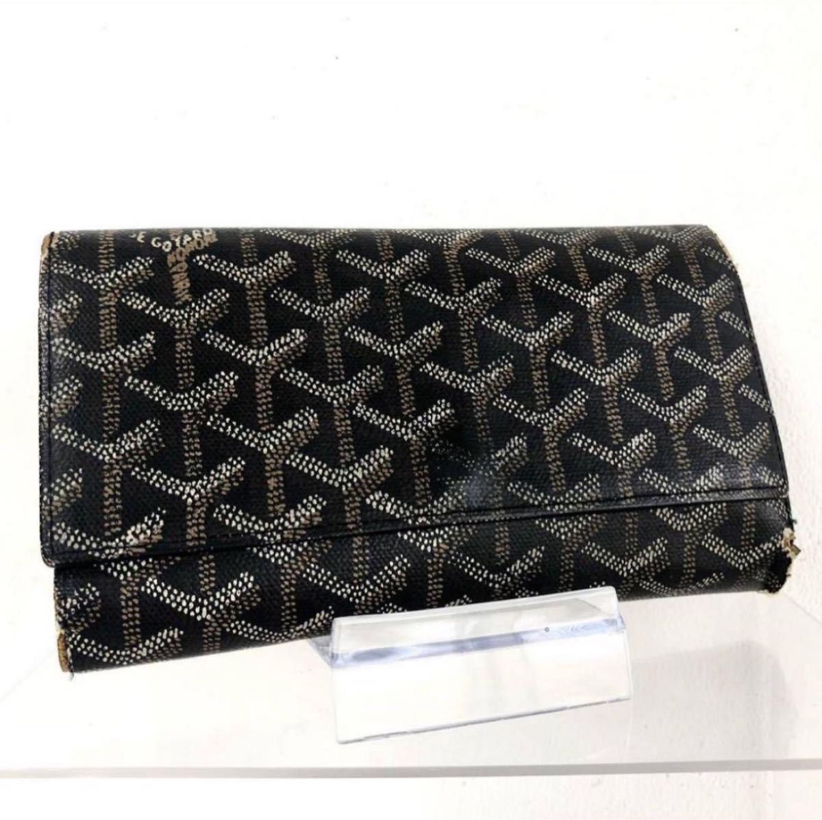 ■希少■GOYARD ゴヤール　二つ折り長財ヘリンボーンゴヤルディン素フランス製 ゴヤール