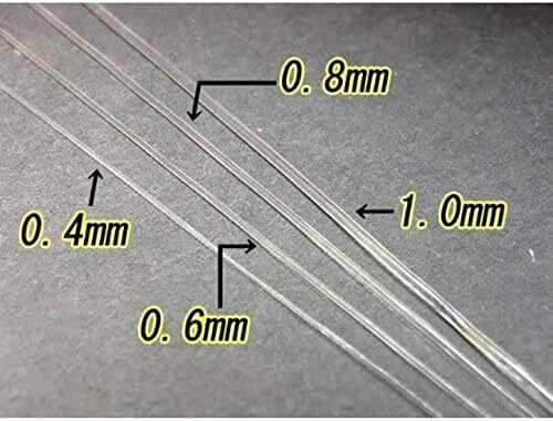 シリコンゴム ブレスレット用 TS.CORP 透明 ゴム紐 0.4mm0.6mm0.8mm1mmサイズ 0.6mm4set 通しワ_画像4