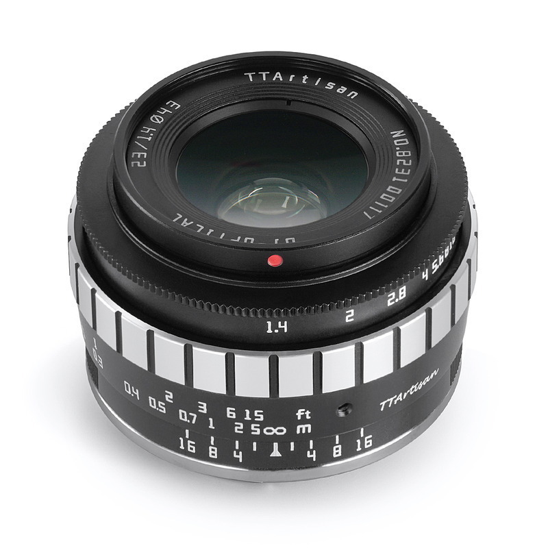 . Takumi optics TTArtisan 23mm f/1.4 C ( Fuji Film X) ( black × silver ) single burnt point lens . wide-angle x mount lens 