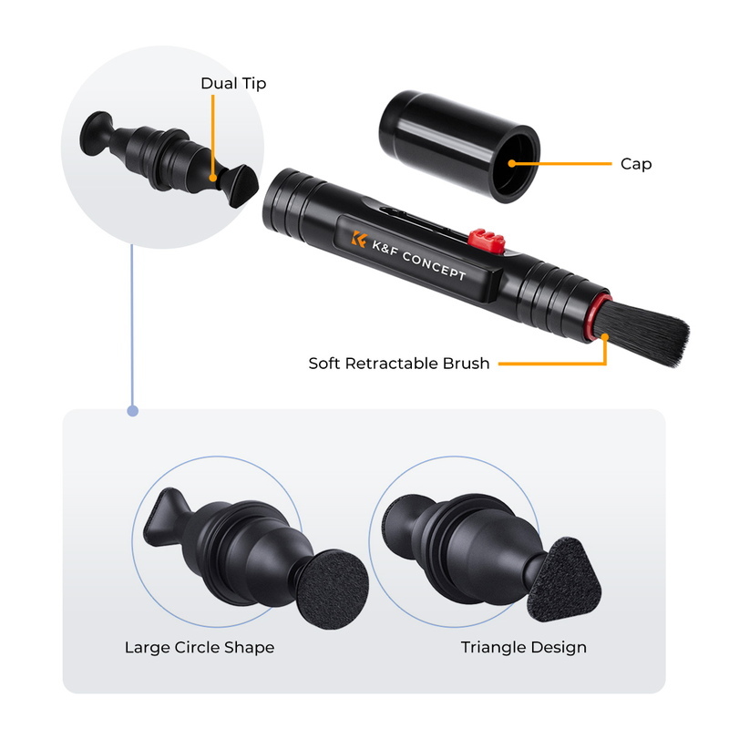 K&F Concept レンズクリーニング 4in1 キット （クリーナー液・ペン・ブロア・クロス）KF-C4IN1_画像2