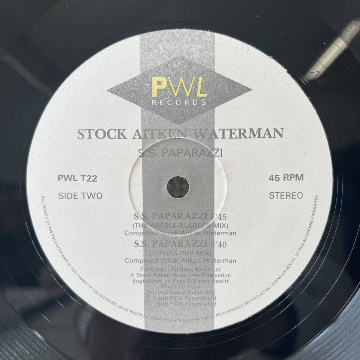 12 レコード / Stock, Aitken Waterman / PWLT-22 _画像4