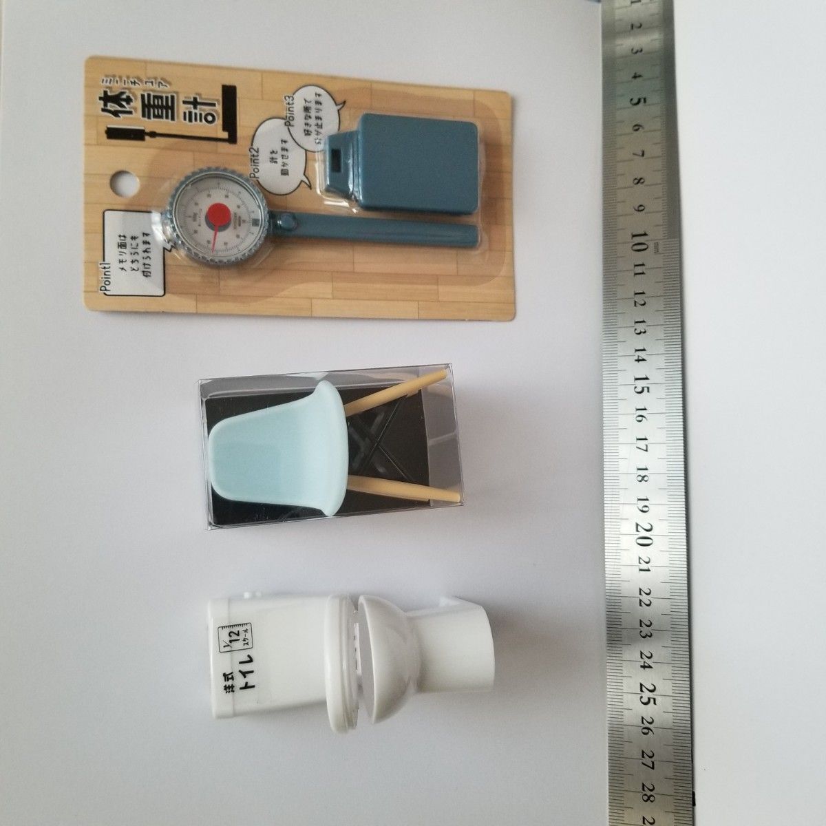 Seria ミニチュア トイレ 体重計 デザインチェア セット