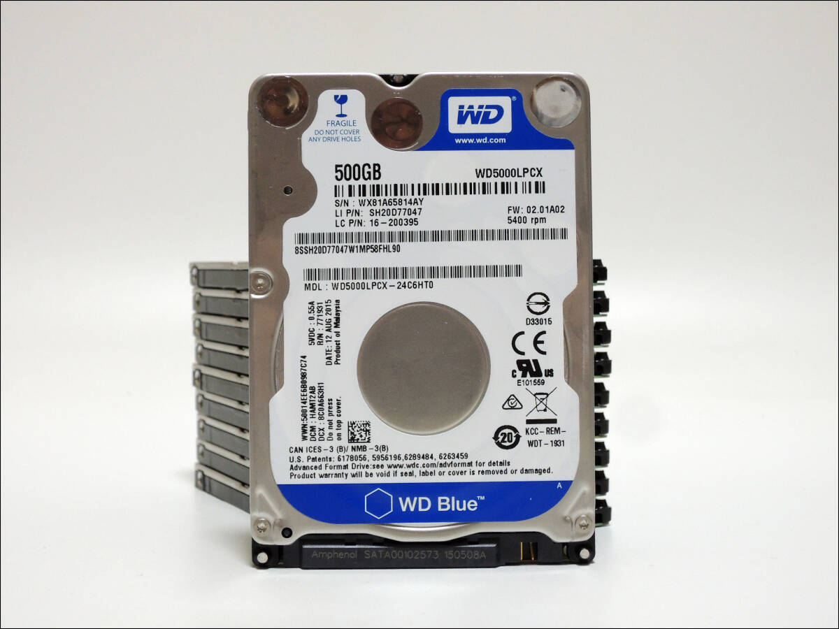 WD 2.5インチHDD WD5000LPCX 500GB SATA 10個セット #12266_画像1