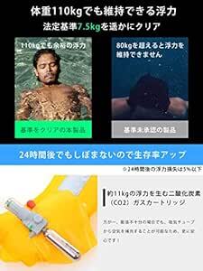 ライフジャケット 腰巻き ウエスト 手動/自動膨張式 ベルトタイプ CE認証取得済 (迷彩白 自動膨張_画像6