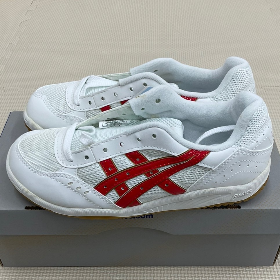 ( new goods ) * Asics *asics*24.0cm* sport shoes ID-Ⅲ* white / red * physical training pavilion shoes * sport shoes * indoor shoes * interior put on footwear *