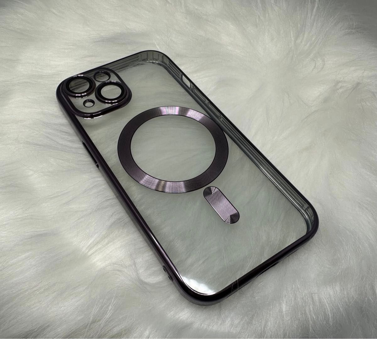 【新品】iPhone15 パープル ケース カバー 紫