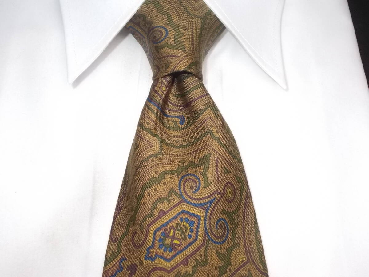 a161*Polo by Ralph Lauren necktie * Polo bai Ralph Lauren necktie silk USA made peiz Lee pattern 6E