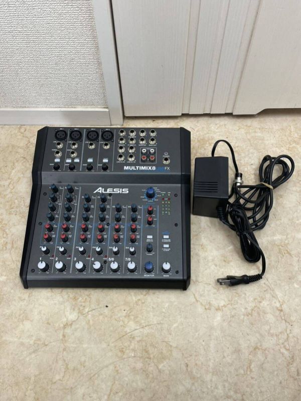 KT0430 ALESIS/アレシス MulchMix8 USB FX エフェクト&USB オーディオインターフェース ミキサー 動作品_画像1