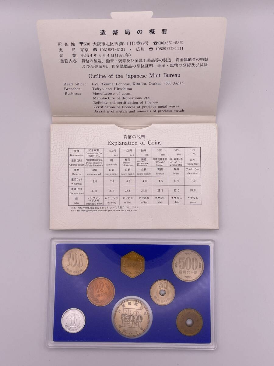 貨幣セット 昭和60年 内閣制度創始100周年記念貨幣入り 額面1166円_画像3