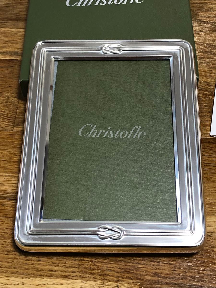 Christofle クリストフル フォトフレーム Egea エジェア（外枠17×13cm)(内枠13×9㎝）箱&栞付き