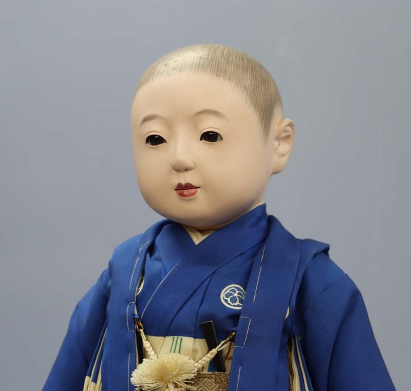 □即決□ 松乾斎銘 東光 爪切 52cm 市松人形 男の子 昭和初期 □即決□ 松乾斎銘 東光 爪切 52cm 市松人形 男の子 昭和初期