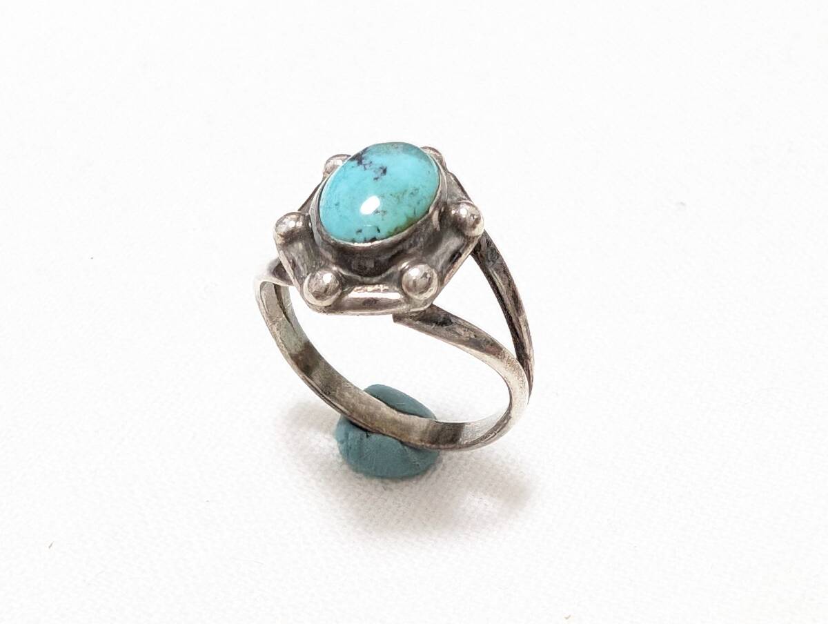  Indian jewelry * sterling silver, turquoise * wonderful ring /11 number 