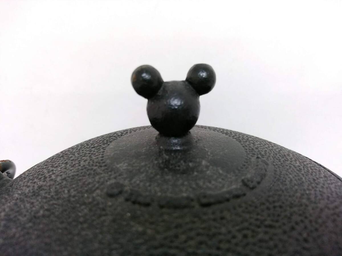 【USED品】Disney ディズニー ミッキーマウス&ミニーマウスデザイン 茶釜/茶道具/湯沸かし/茶の湯/約22×19×21cm/重量約2.7kg/8-ZHG24の画像2