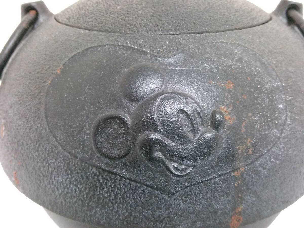 【USED品】Disney ディズニー ミッキーマウス&ミニーマウスデザイン 茶釜/茶道具/湯沸かし/茶の湯/約22×19×21cm/重量約2.7kg/8-ZHG24の画像3