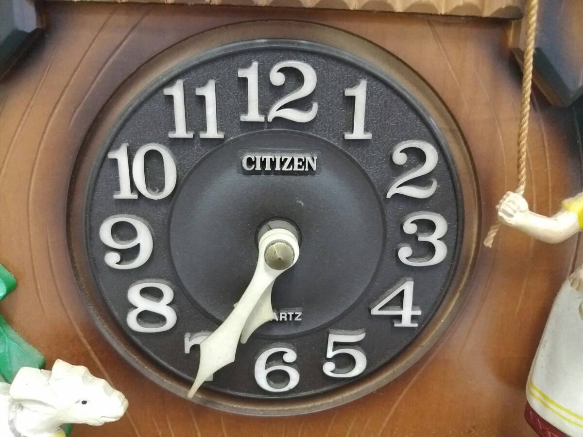 【ジャンク品】CITIZEN シチズン 鳩時計 4MJ650-0/リズム時計工業/壁掛け時計/からくり時計/振り子時計/カッコークロック/124-ZNA27_画像4