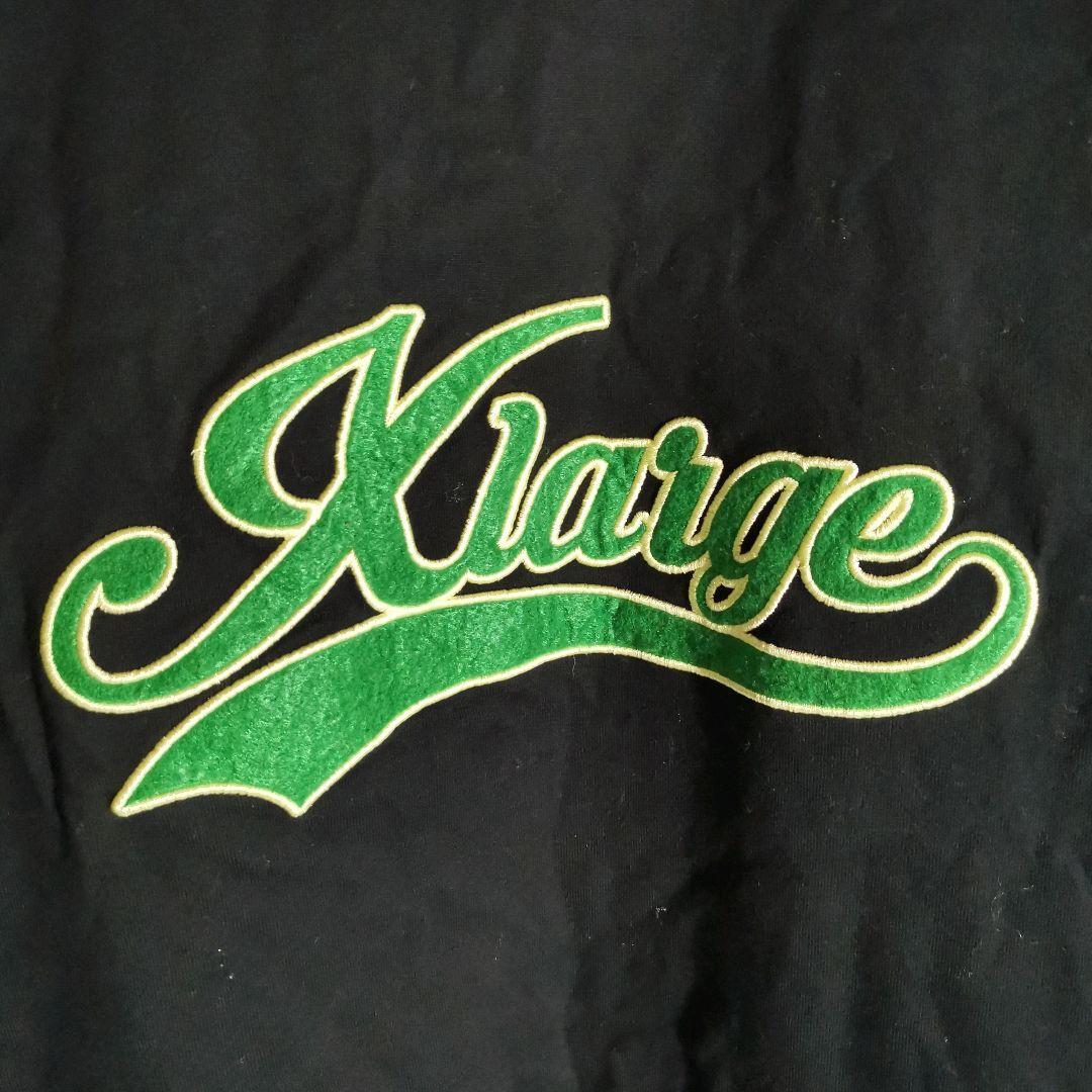 エクストララージ X-LARGE Tシャツ 半袖 黒 刺繍 ロゴ_画像4
