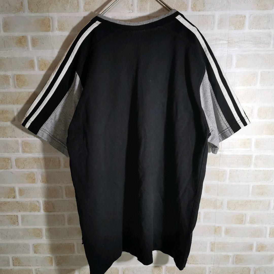 アディダス adidas 90s Tシャツ 半袖 黒 刺繍 ロゴ_画像3