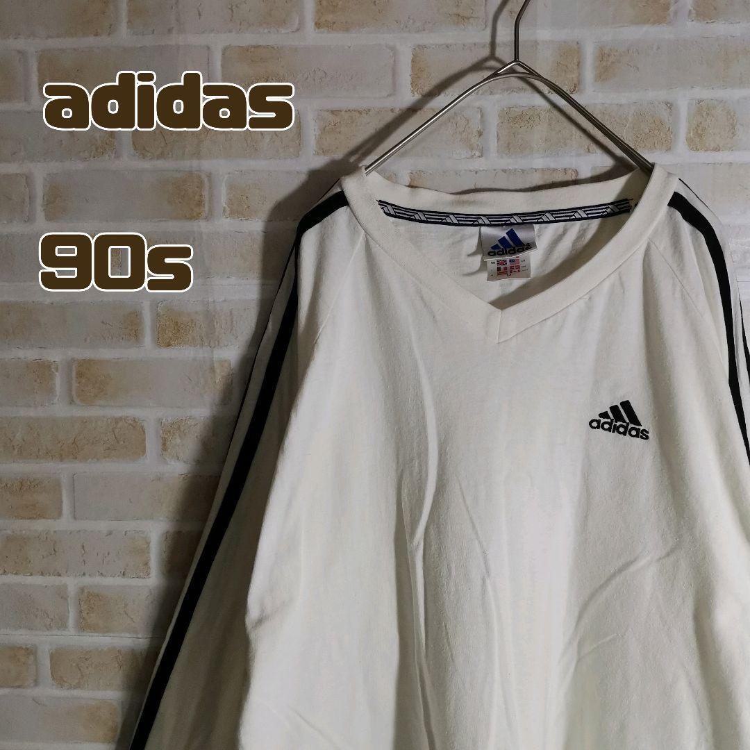 アディダス adidas 90s Tシャツ 長袖 ロンT 白 パフォーマンス_画像1