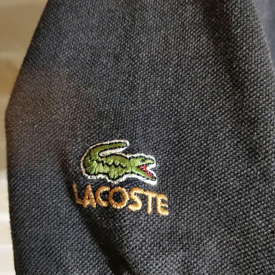 LACOSTE ラコステ ポロシャツ 半袖 80s 70s 黒 アーム ロゴ