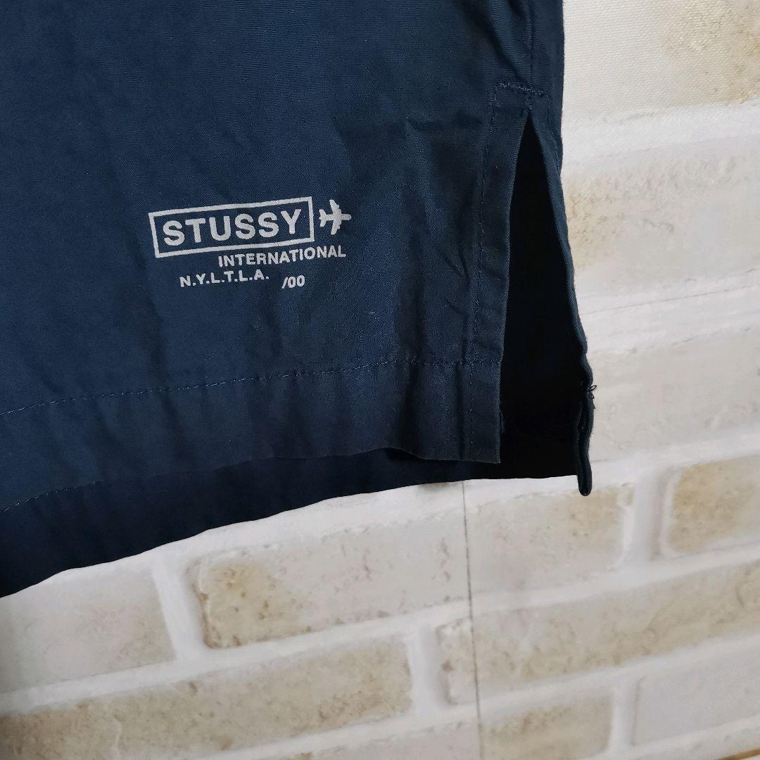 STUSSY ステューシー 90s シャツ 半袖 ネイビー USA製 無地_画像6