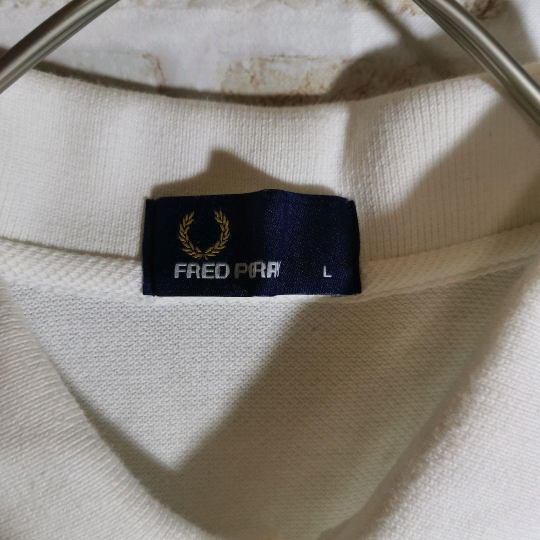 フレッドペリー FRED PERRY ポロシャツ 半袖 白 リブライン_画像5