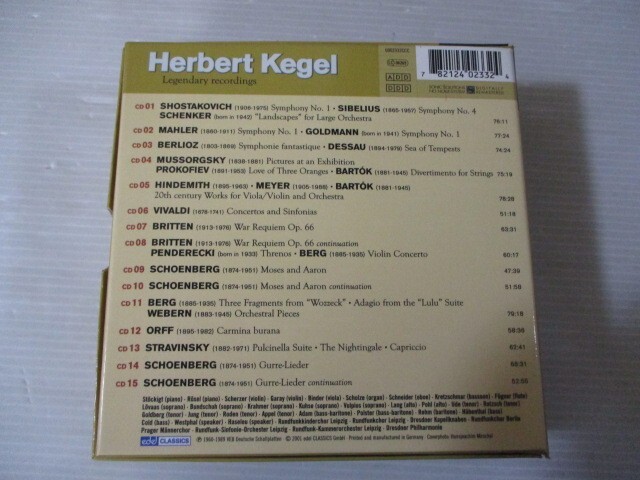 BS １円スタート☆Herbert Kegel Legendary recordings　中古CD☆　_画像2