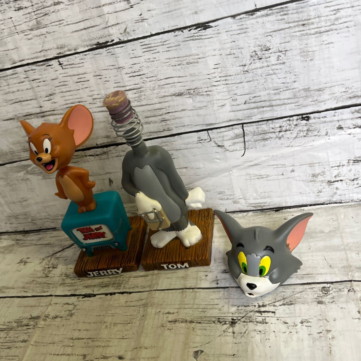 Q574 TOM&JERRY トムとジェリー FUNKO WACKY WOBBLER ワッキーワブラー 首振り人形 フィギュア 2体セット 中古　_画像3