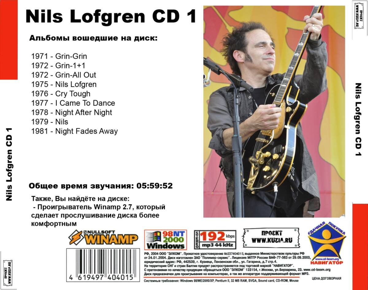 NILS LOFGREN CD1+CD2 大全集 MP3CD 2P⊿_画像2