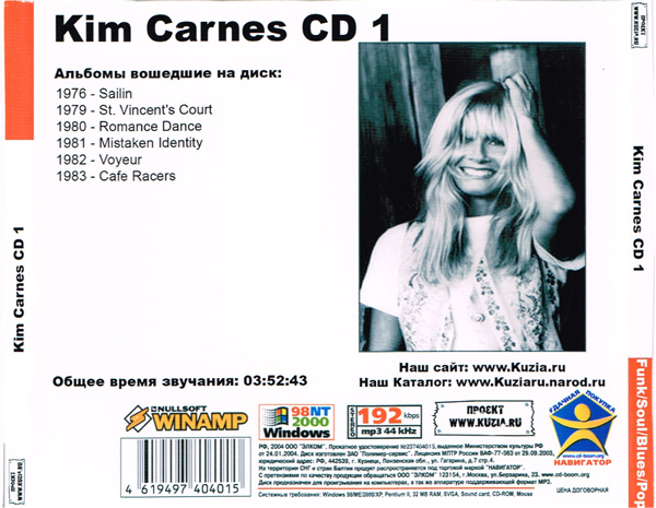 KIM CARNES CD1+CD2 大全集 MP3CD 2P⊿_画像2