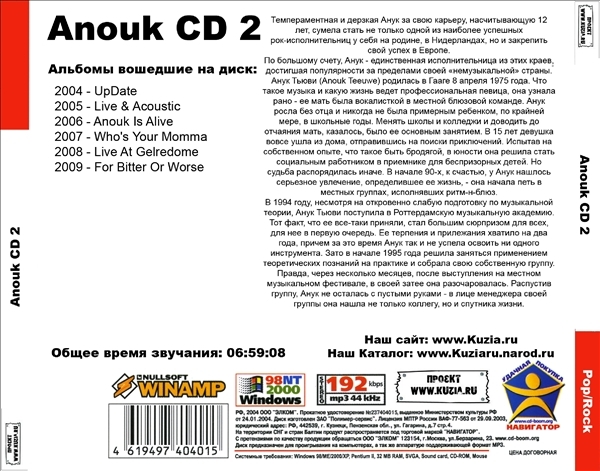 ANOUK CD1+CD2 大全集 MP3CD 2P⊿_画像3