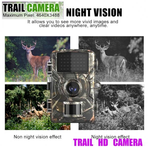 「送料無料」トレイルカメラ 赤外線暗視 16Mp 4K HD1080p,IP66,防水ホームセキュリティカメラ,屋外防犯 狩猟監視 カラーディスプレイbc_トレイルカメラ カラーディスプレイ