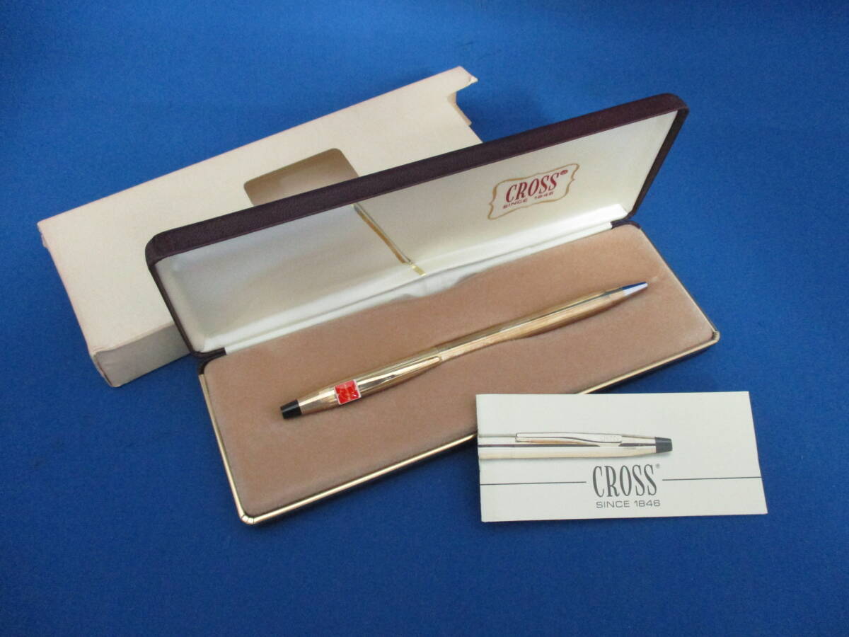 CROSS クロス ボールペン ゴールドカラー 筆記用具 ケース付き 【1884】の画像1