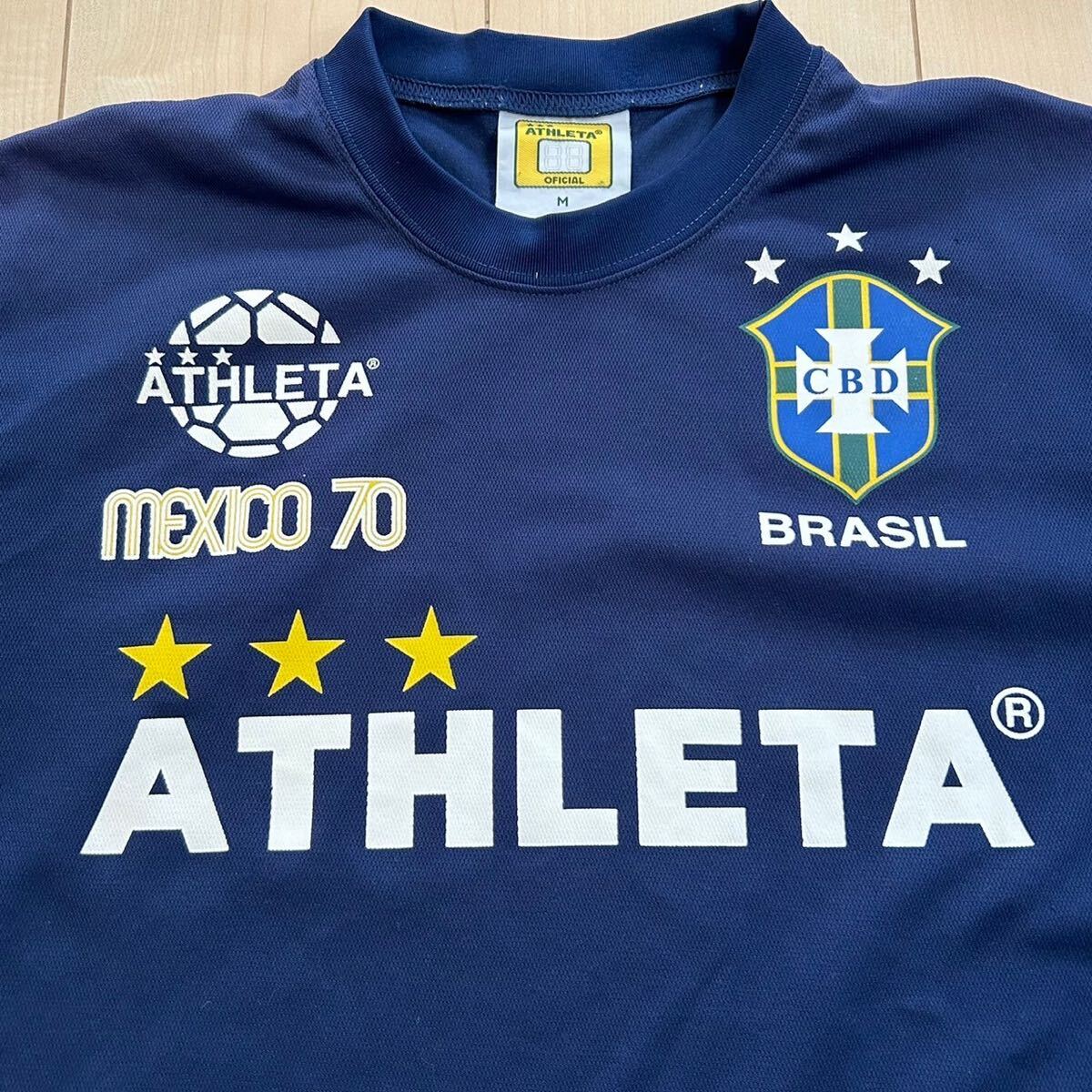 ATHLETA アスレタ MEXICO70 サッカー ブラジル代表 プラクティスシャツ ゲームシャツ ユニフォーム メンズ Mサイズ フットサルの画像3