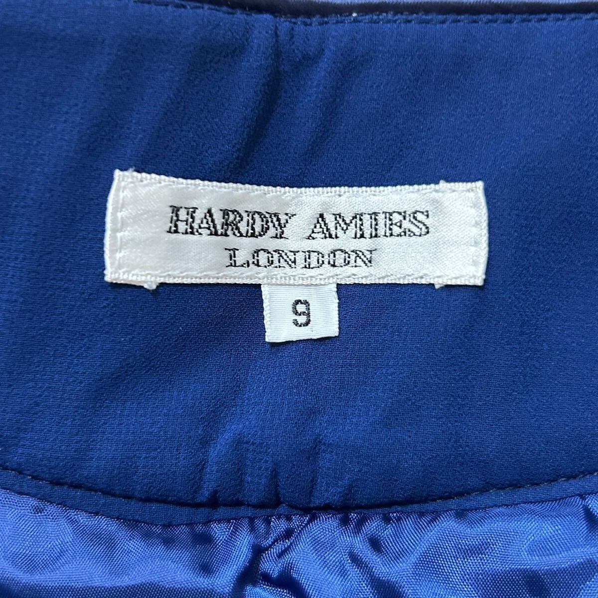 美品　HARDY AMIES LONDON　ハーディエイミス　ロング丈　ドレススカート　ブルー　9号　レディース　Mサイズ　_画像5