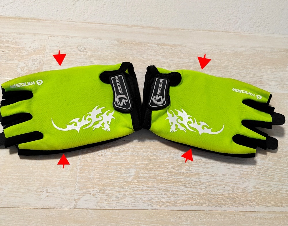 [ with translation ] bicycle glove fluorescence yellow cycling pad attaching yellow color L size 