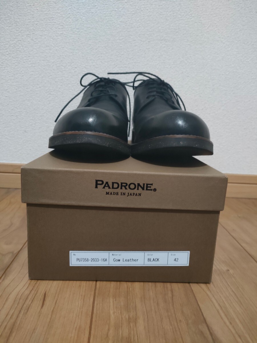 パドローネ プレーントゥウォータープルーフ ジャック8ブラック PADRONE WATERPROOFJACK8 BLK PU-7358-2033-16A　サイズ４２=27センチ_画像3