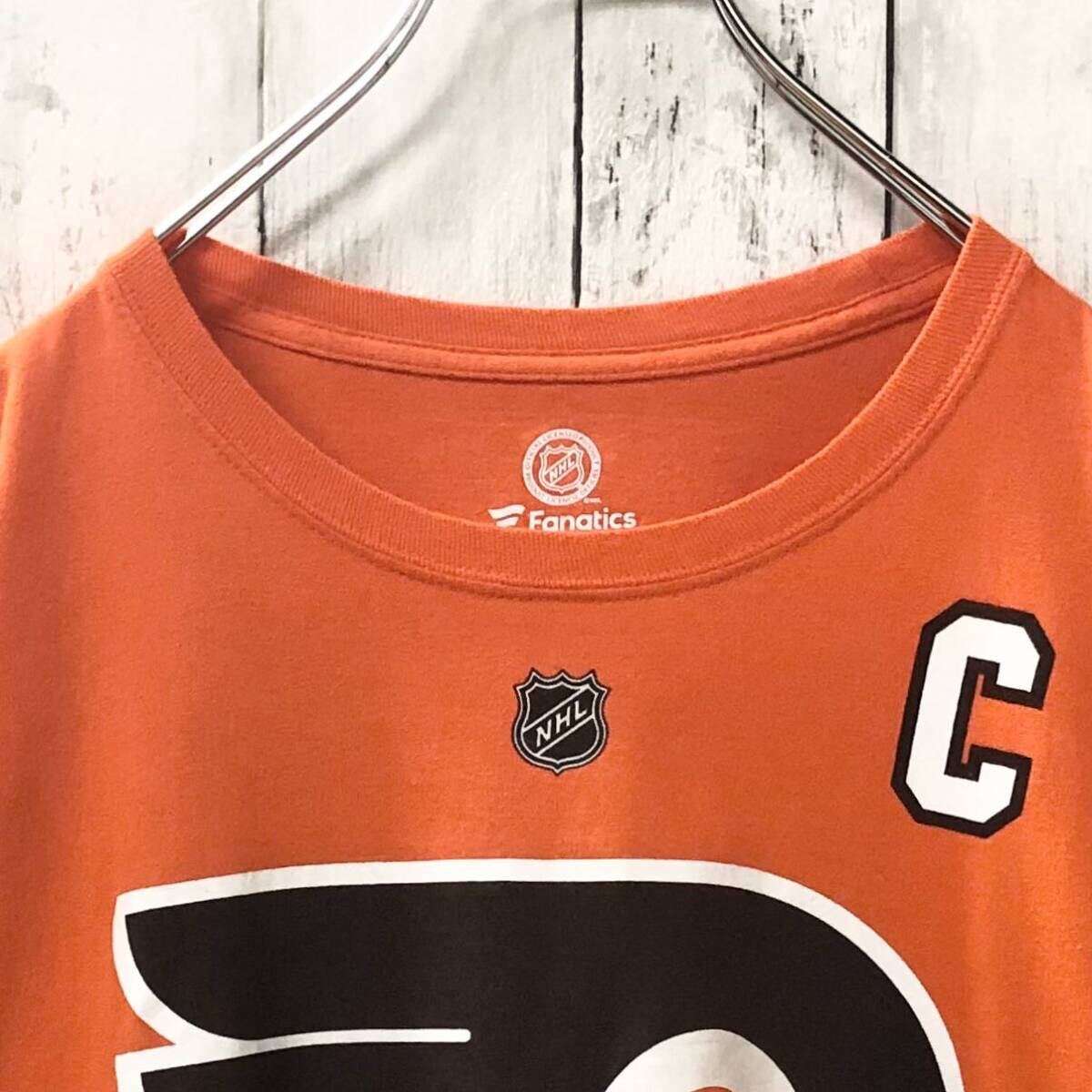 Fanatics US アメリカ古着 NHL フィラデルフィア・フライヤーズ 両面プリント 半袖Tシャツ XL_画像4