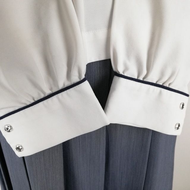 1 иен блуза юбка шнур Thai верх и низ 3 позиций комплект M стрекоза промежуточный одежда женщина школьная форма Кагосима . холм шт. средняя школа белый форма б/у разряд C NA2773