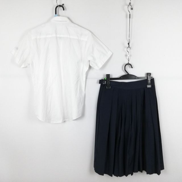 1円 ブラウス スカート 上下2点セット M トンボ 夏物 女子 学生服 宮崎大淀中学 白 制服 中古 ランク:C EY6076の画像2