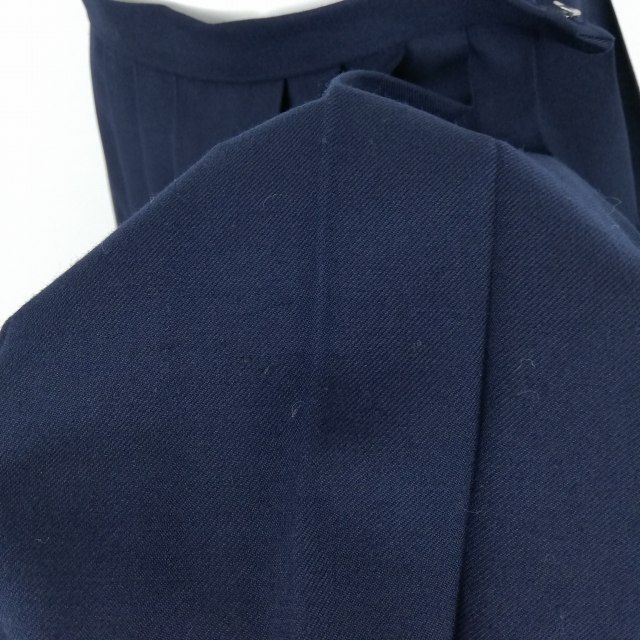 1 иен матроска юбка верх и низ 2 позиций комплект 155A Fuji яхта зима предмет белый 3шт.@ линия женщина школьная форма средний . средняя школа темно-синий форма б/у разряд C NA3319